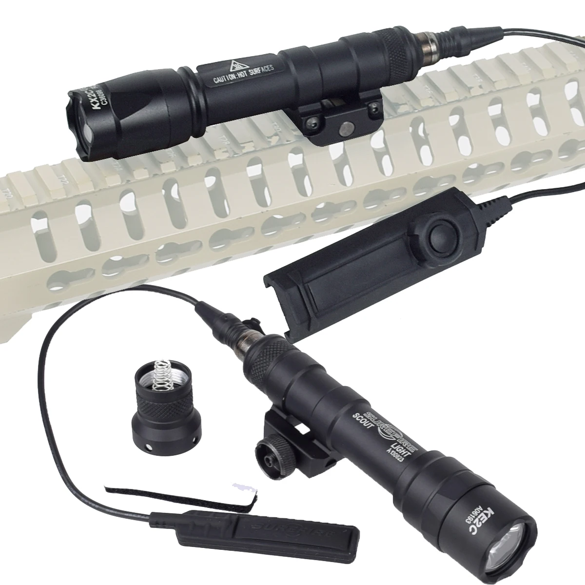 Тактический фонарь SureFire M600 M600B M600C для страйкбола и охоты, светодиодный фонарь с кнопочным дистанционным выключателем