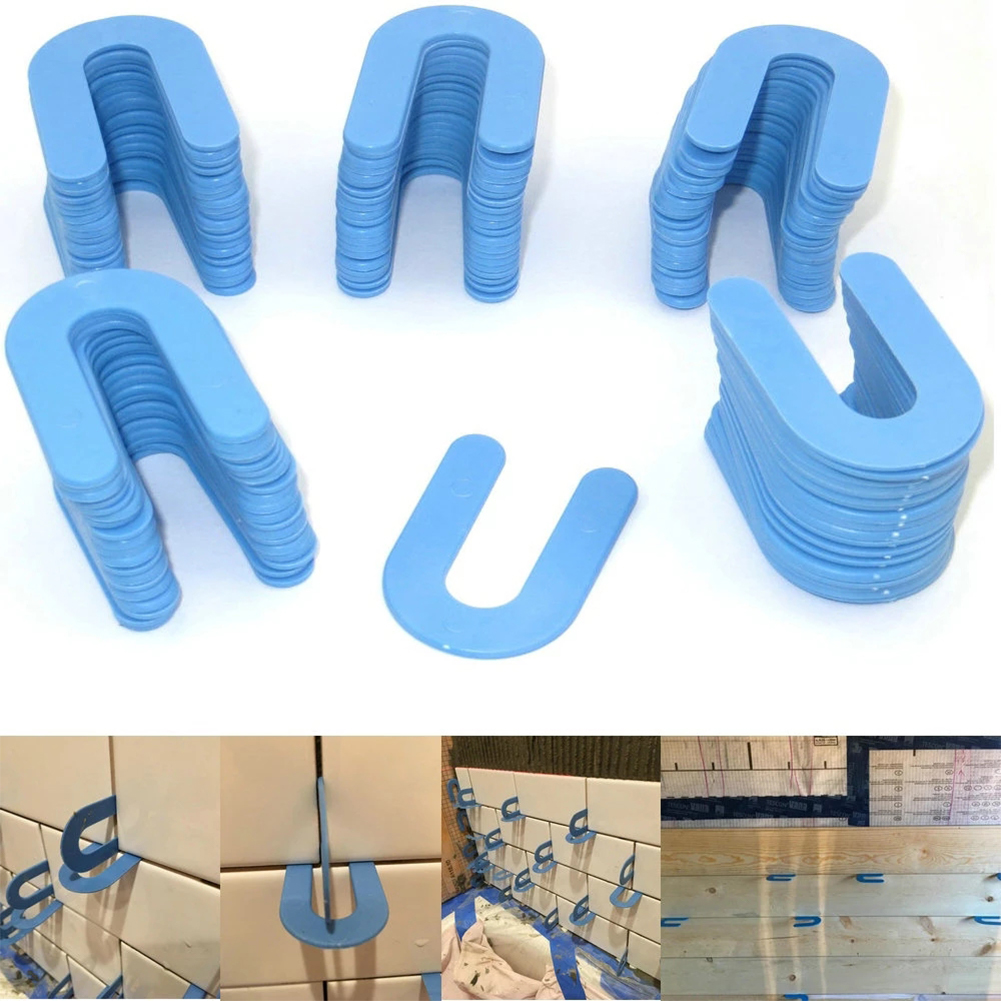 100 Uds cuñas de herradura en forma de U espaciadores de azulejos cuñas de nivel PP Clips de posicionamiento Cabeceros Piscina Silentblock herramientas de rodillo