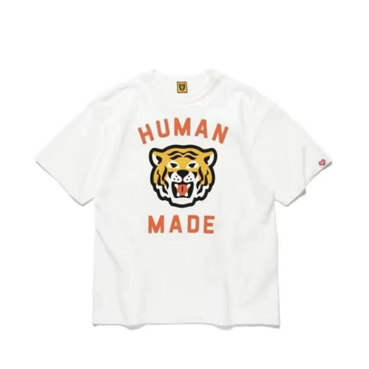 Camiseta Gráfica Human Made 2026 em Algodão Slub Tubular Sem Costura para Casais, Casual de Verão