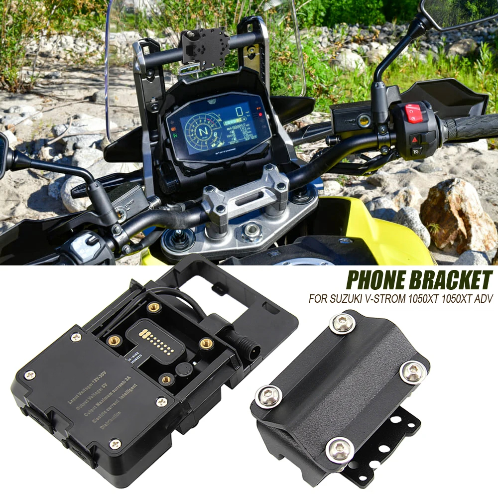 Para suzuki v-strom 1050a 1050xt vstrom dl1050a dl1050xt suporte de navegação windscren suporte montagem smartphone gps titular