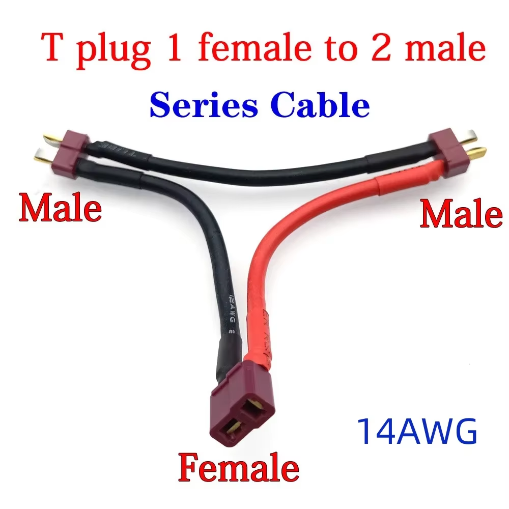 Connecteur mâle à femelle XT30/XT60/XT90/T, adaptateur de batterie 14awg/16awg 10CM, série Y, câble de connexion d'hélicoptère Rc en forme