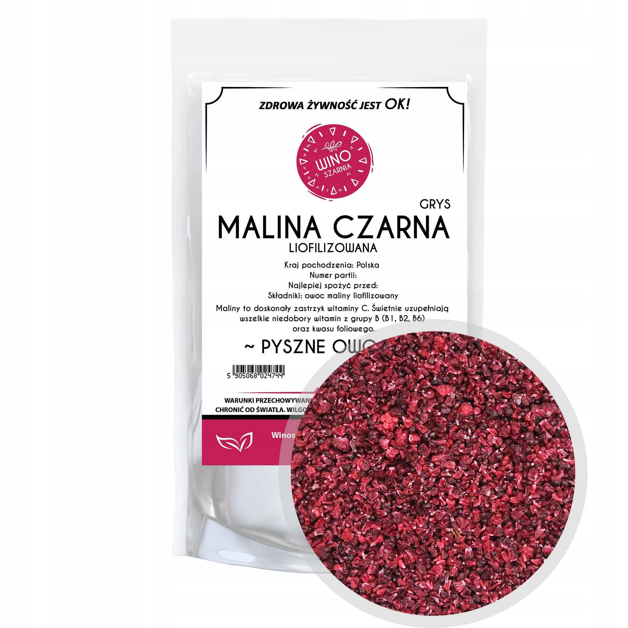 MALINE grageas liofilizadas negras-deliciosas frutas liofilizadas-100g