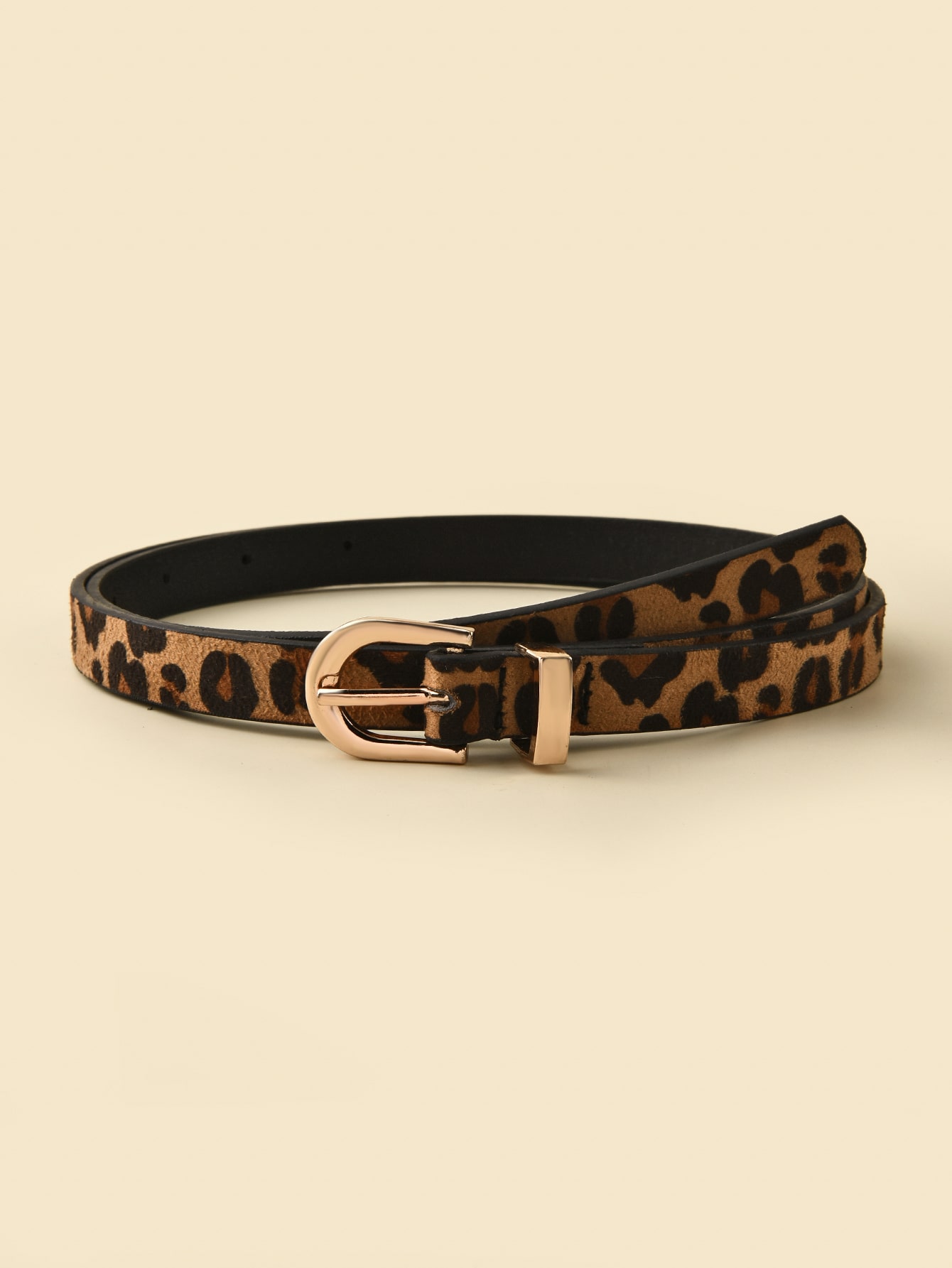 Cinturón de PU estilo bohemio con estampado de leopardo, cinturón fino para mujer, vestido ajustado para mujer, cinturón personalizado