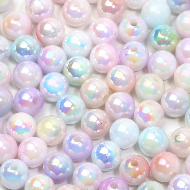 50-30 Uds. De perlas naturales de imitación de 8/10mm, cuentas ABS, cuentas espaciadoras acrílicas para fabricación de joyería, accesorios para collar y pulsera Diy