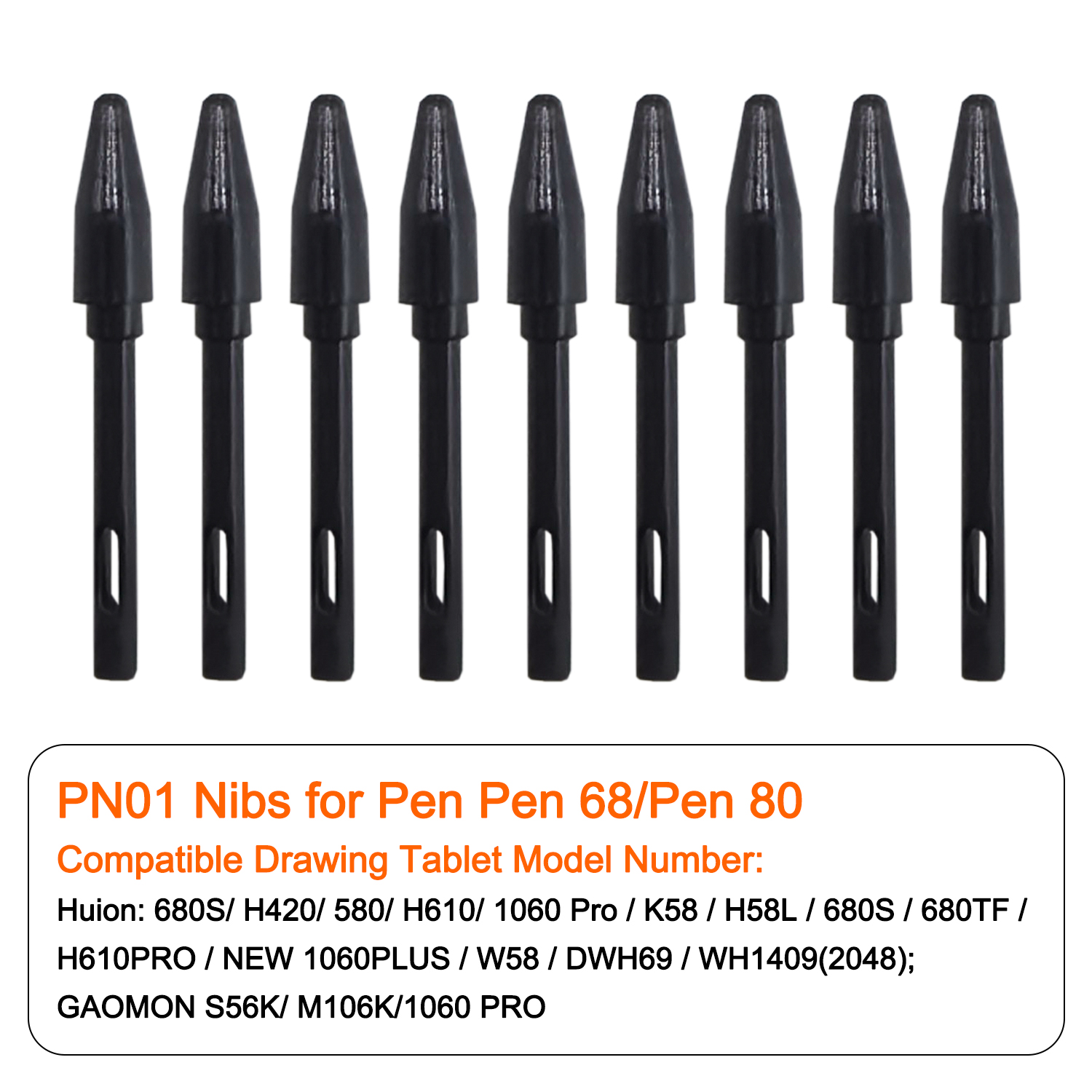 Ujung Pena untuk Aksesori Tablet Tampilan Pena Digital Huion untuk Inspiroy Dial 2/H640P/HS611/Kamvas Pro 13(2.5K)/Kamvas 19