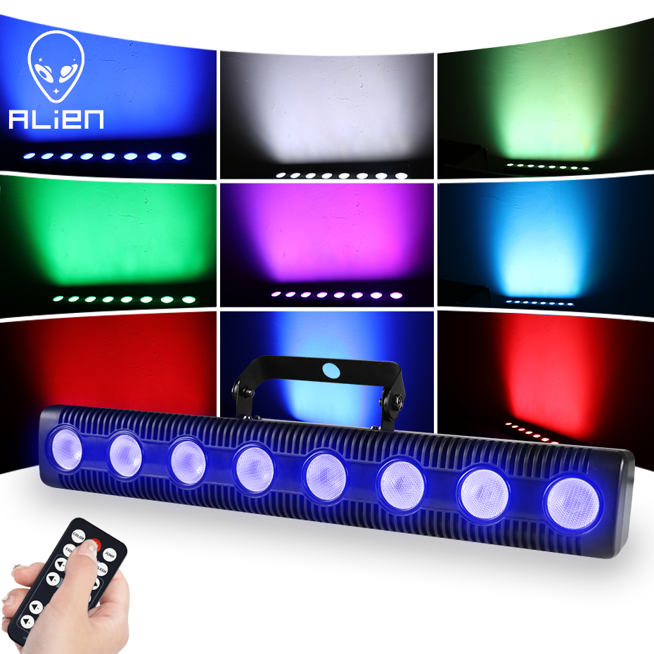 ALIEN 8 LED RGBW 4IN1 DMX mur lavage lampe DJ Disco fête scène effet de lumière pour danse Bar vacances mariage noël Halloween décorer