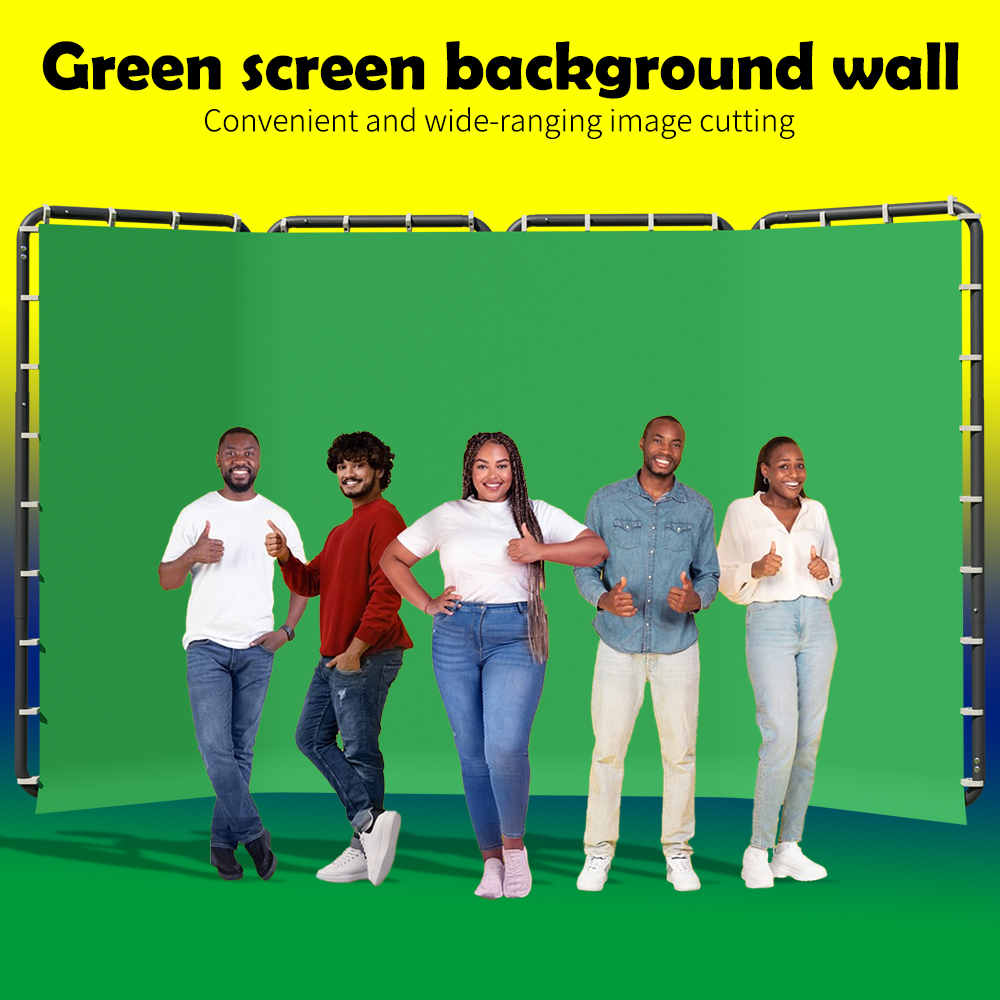 Przenośne duże tło tło Green Screen Chromakey z systemem podtrzymywania tła fotografii 240x400cm zdjęcie wideo fotografowania
