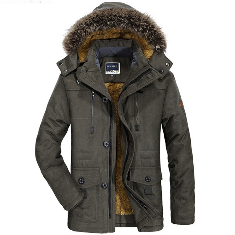 New Winter Men Hooded Fur Collar Long Down Jackets Overcoats Male Multiple Pockets Warm Parkas Quality Man Casual Chaquetas 7XL