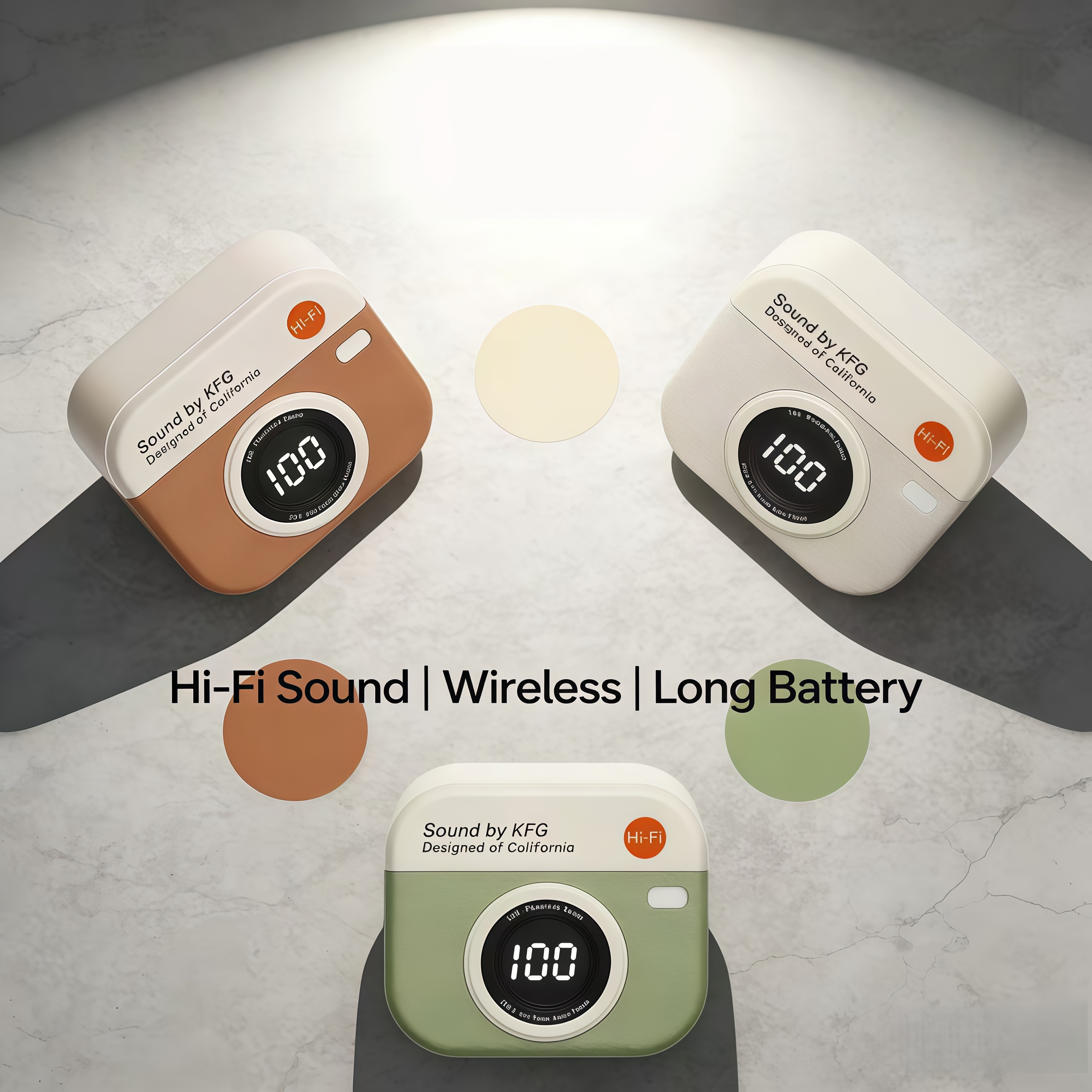 Écouteurs sans fil Bluetooth, caméra rétro, affichage créatif du niveau de batterie, casque de musique, longue durée de vie de la batterie