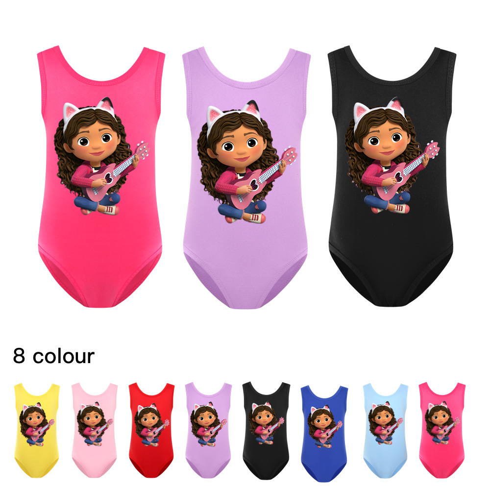 Gabbys Doolhouse Badeanzüge für Babys und Mädchen, Sommer-Badeanzug, einteilige Badebekleidung für Kinder, Cartoon-Gabbys-Katzen-Strandbekleidung, Body