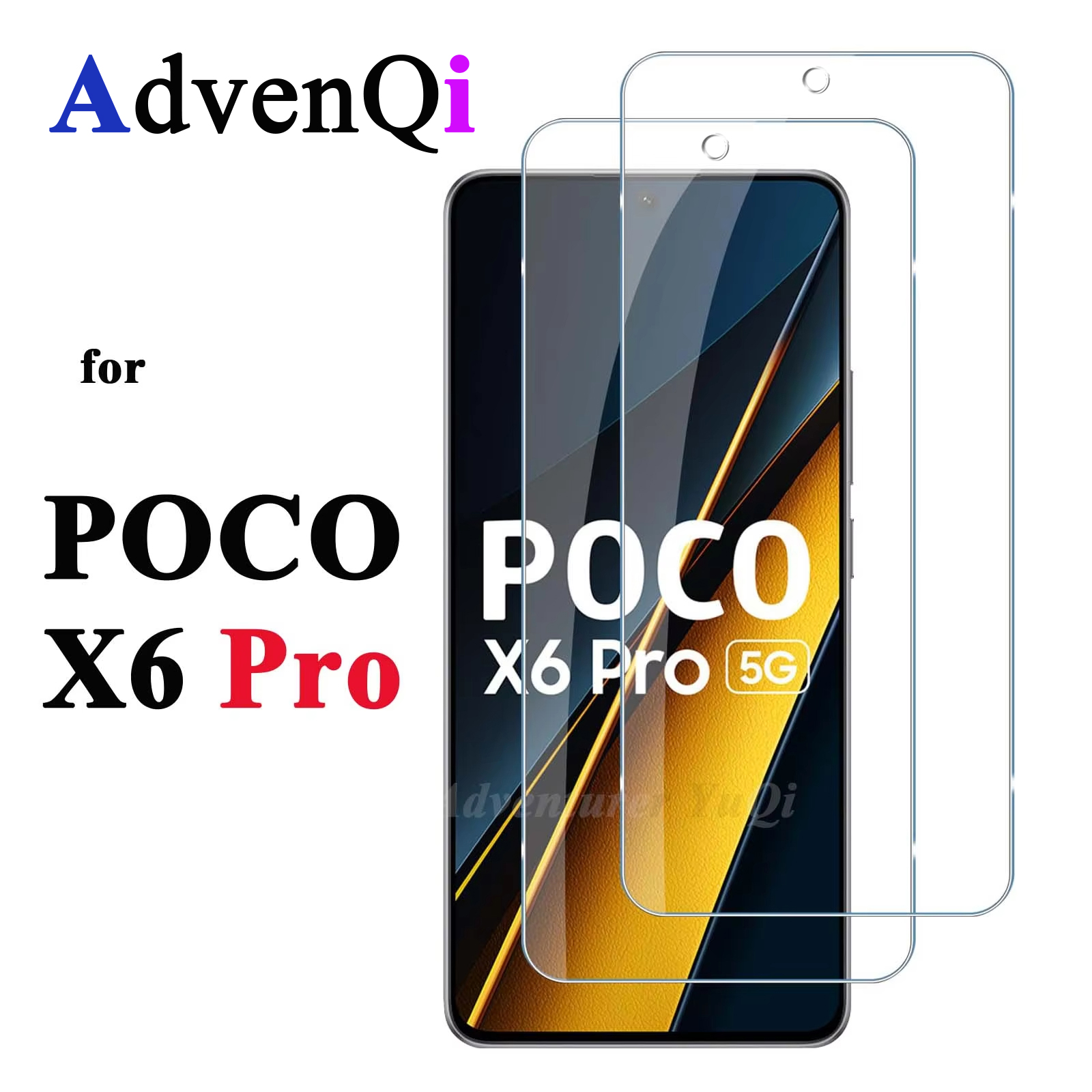Protector de pantalla para POCO X6 Pro XIAOMI vidrio templado alto aluminio 9H HD transparente funda amigable