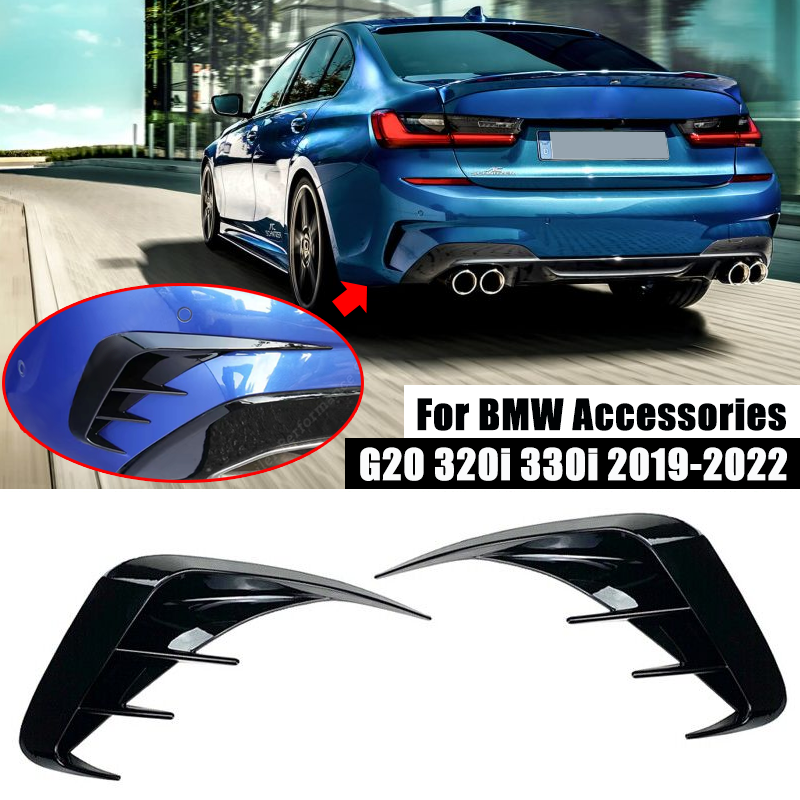 Rear Bumper Splitter Spoilers Canard Exterior Parts For Bmw Accessories 3 Series G20 G28 318i 320i 330i 2019-2022 Car Styling
