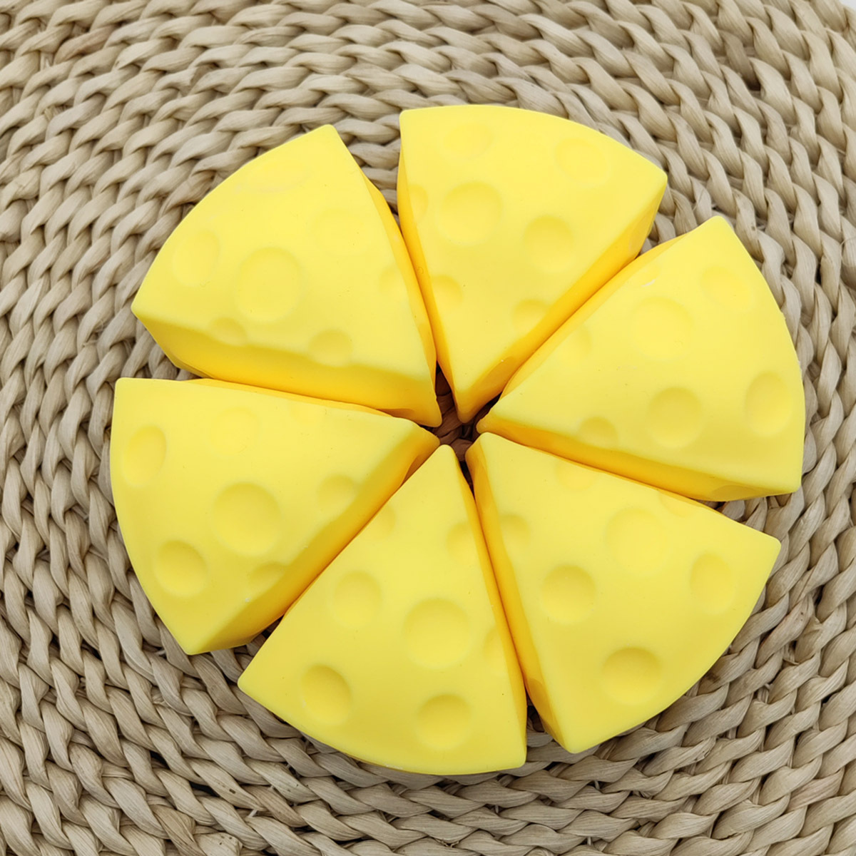 Jouet Squishy en forme de fromage, jouet à presser en forme de fromage, doux, mignon, anti-stress, à pincer, collant, à récupération lente, pour adultes