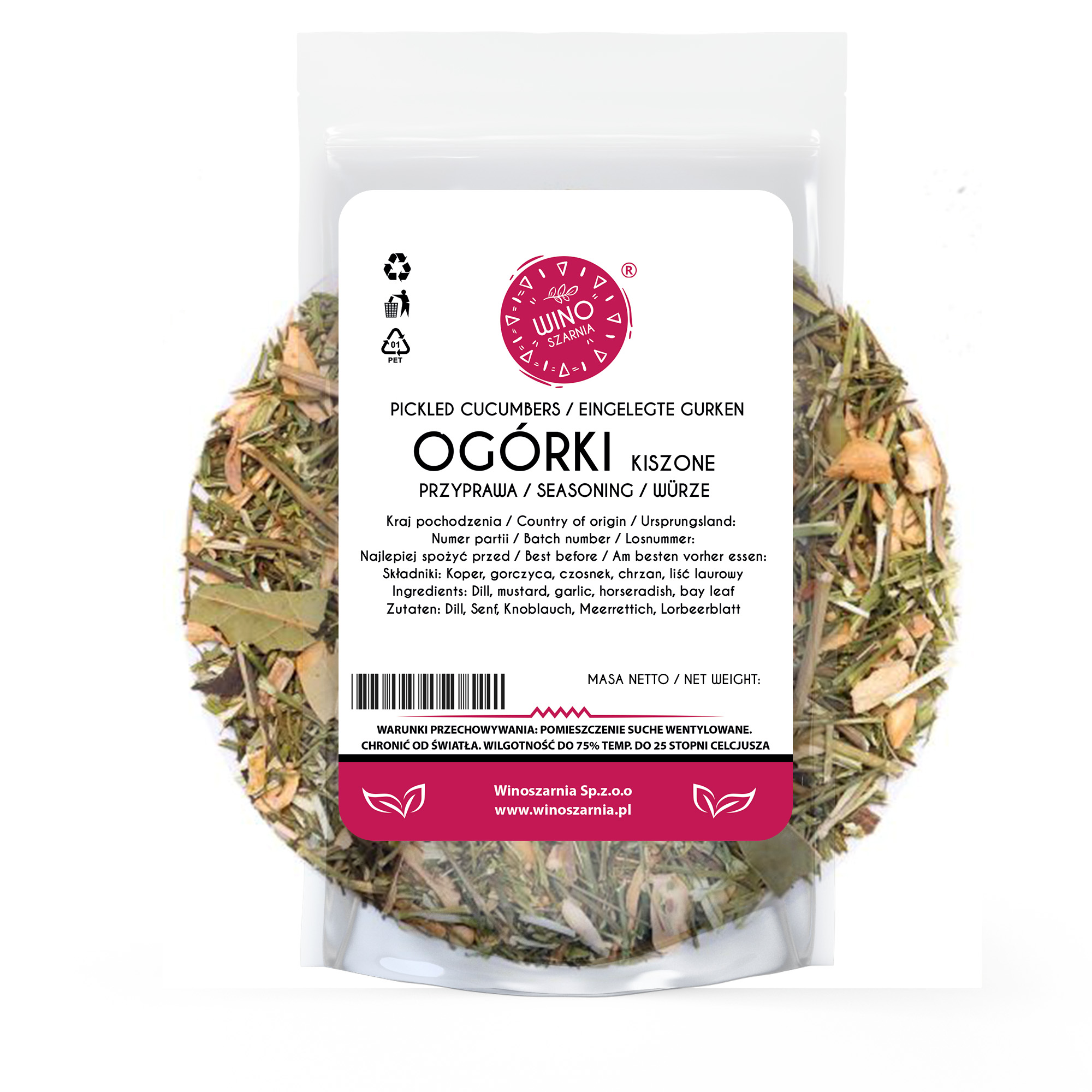 Assaisonnement pour la préparation de cornichons marinés - 1 kg