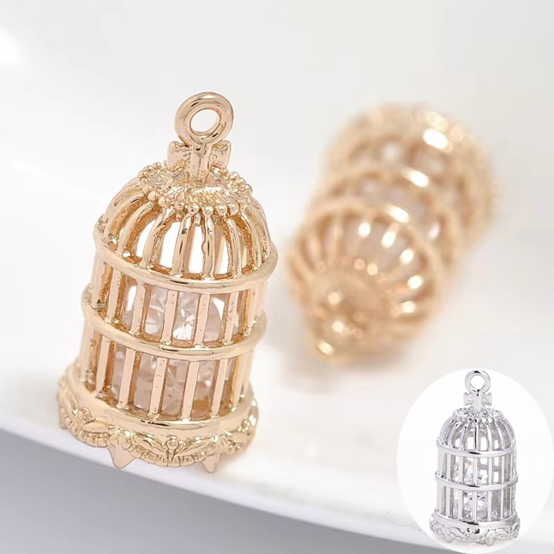 Breloques en laiton plaqué or champagne 24 carats, accessoires de bijoux de haute qualité, 4 pièces, 11x21mm, 1633