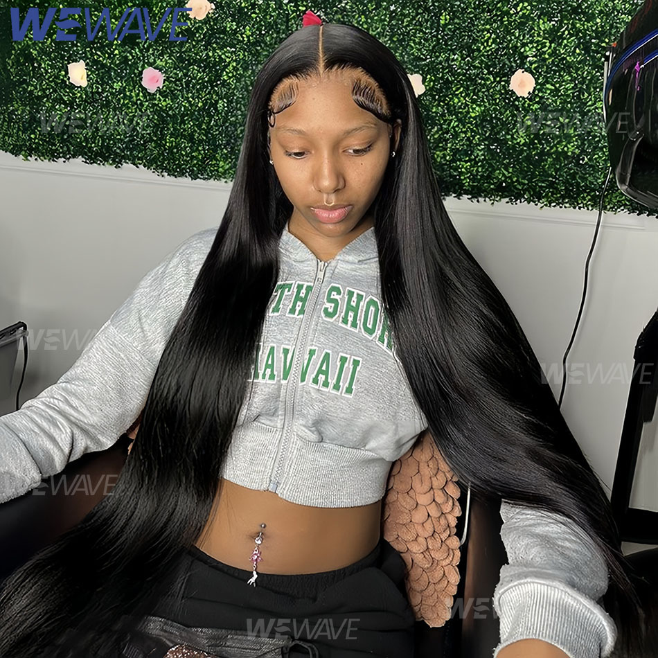 Perucas de cabelo humano em linha reta 13x6 hd peruca frontal do laço 30 40 Polegada 13x4 brasileiro pré arrancado frente peruca preta para mulher 250 densidade
