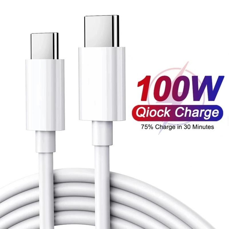 100W USB-C to USB-C Fast Charging PD Cable for iPhone 15 Pro Max iPad Air 5 Macbook Huawei Mate 60 Samsung Type C to Type C Cord
