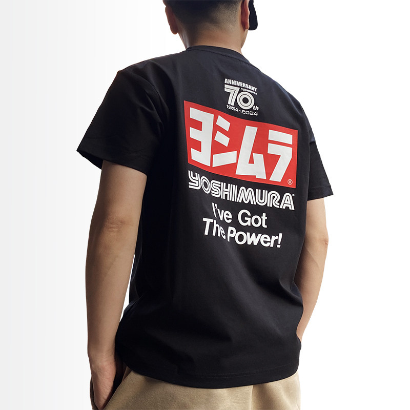 Nuova T-shirt Grafica Stampata Yoshimura Exhaust 70th 2026 da Uomo e Donna a Maniche Corte - Abbigliamento Uomo