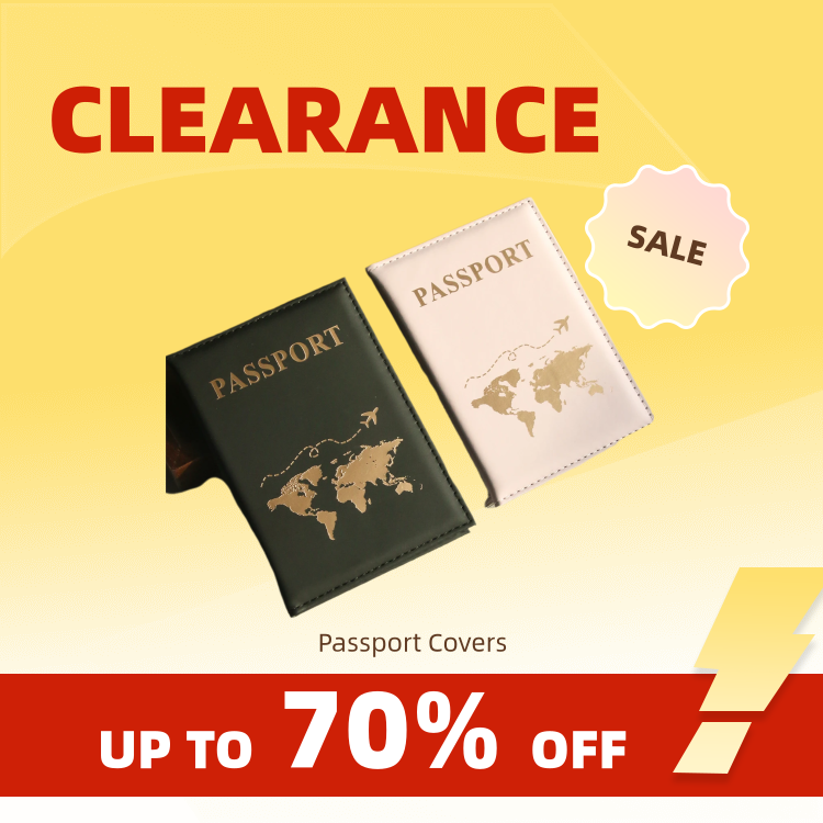 Clearance_2PCS Capas para passaporte de viagem com padrão de mapa mundi Capa protetora para cartão de crédito de viagem ID e documento Passpo