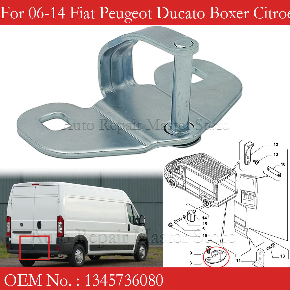 Para Peugeot Boxer Citroen Jumper Fiat Ducato pestillo de bloqueo de puerta trasera 1345736080