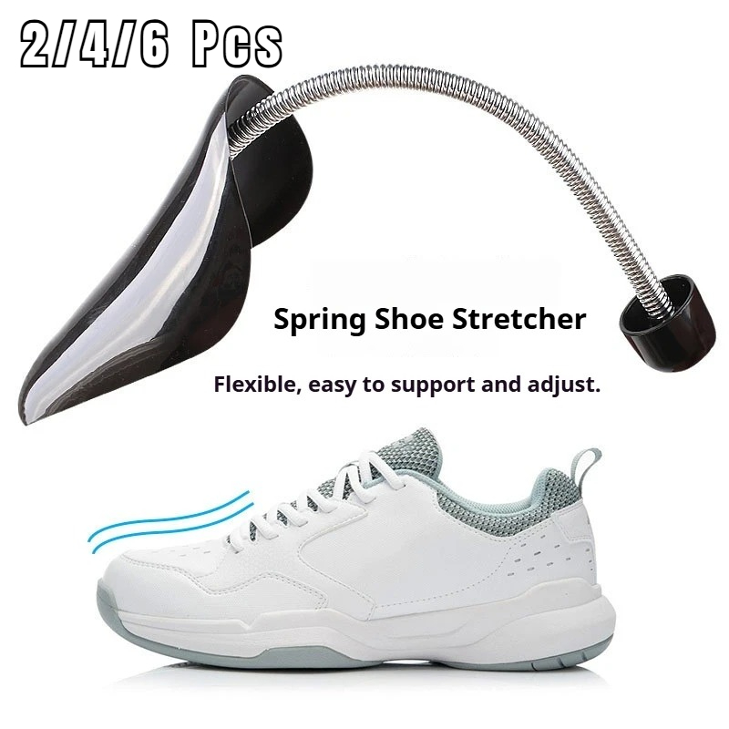 2/4/6 Stuks Schoenspanners voor Sneakers Shaper Plastic Unisex Schoenbrancard Vorm Laarshouder Voorkom kreukels Verstelbare houder Bulk