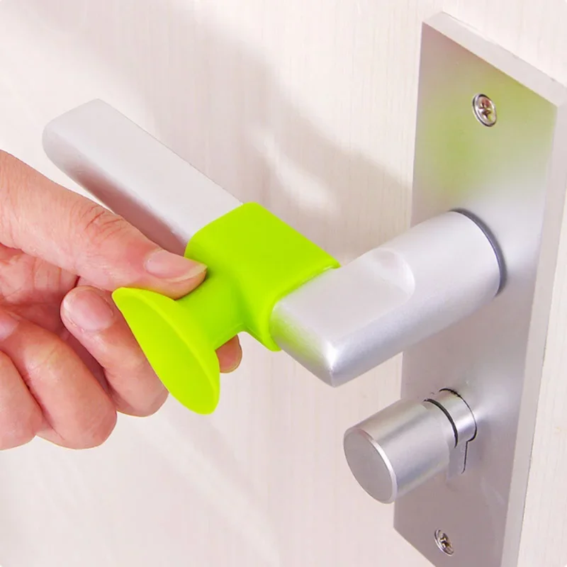 1PCS Soft Silicone Door Stopper Anti-damage Wall Protector Suction Cup Door Handle Bumper Mute Protect Walls Furniture Fittings