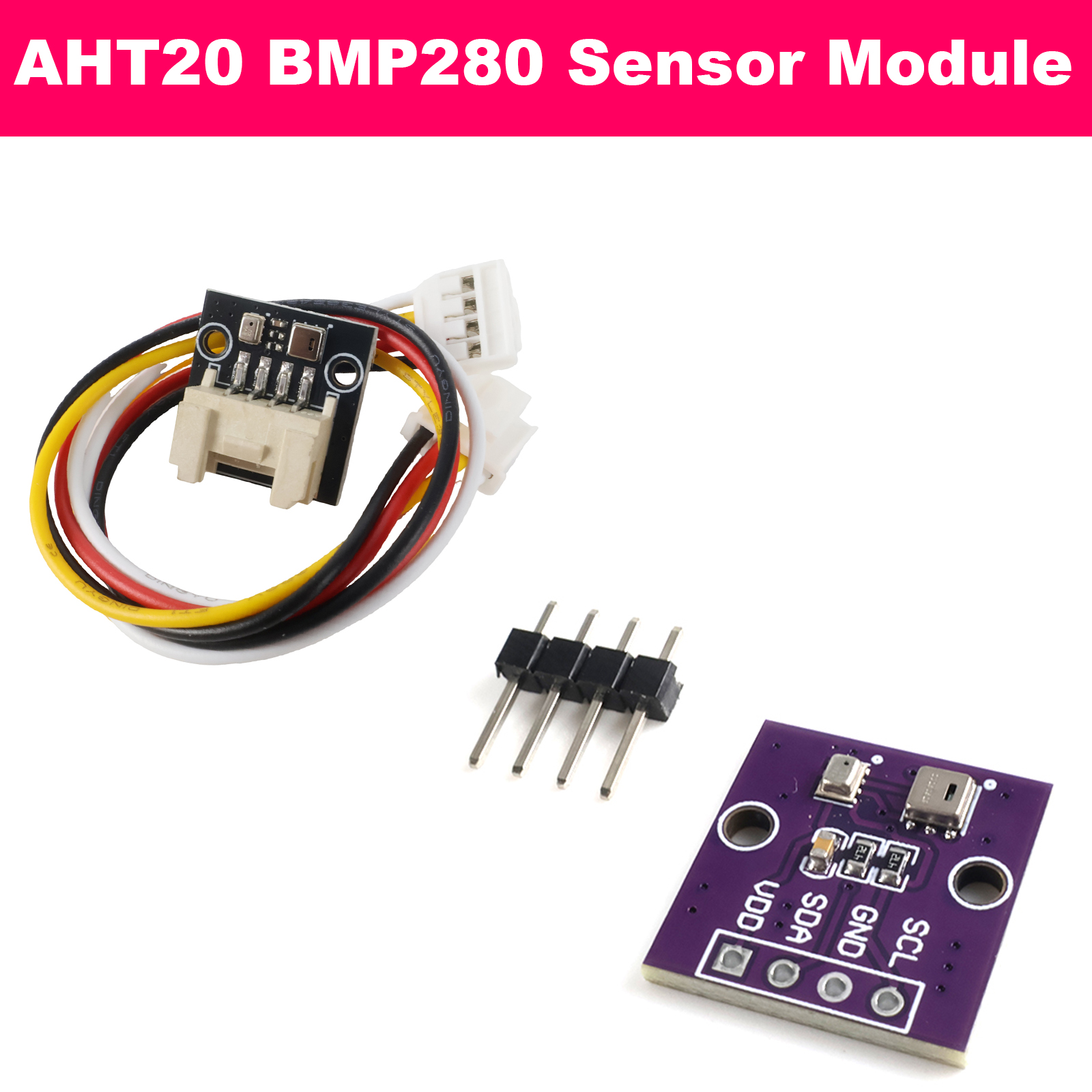 AHT20 BMP280 センサーモジュール I2C 高精度温度湿度気圧 Arduino DIY 気象ステーション 5V 3.3V 用