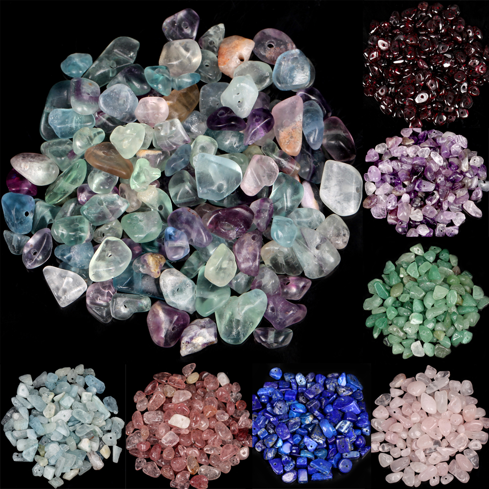 Natuurlijke Chips Grind Steen Onregelmatige Groene Fluoriet Amethisten Granaat Kralen Voor Sieraden Maken DIY Armband Ketting Accessoires