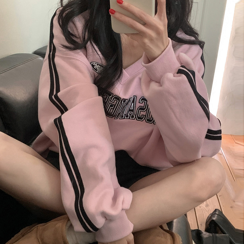 컬러블록 후드티 루즈핏 긴팔 컬러블록 루즈핏 긴팔 컬러블록 루즈핏 긴팔 프린트 브랜드 없음 한국 스타일 후드티 스웨트셔츠 후드티