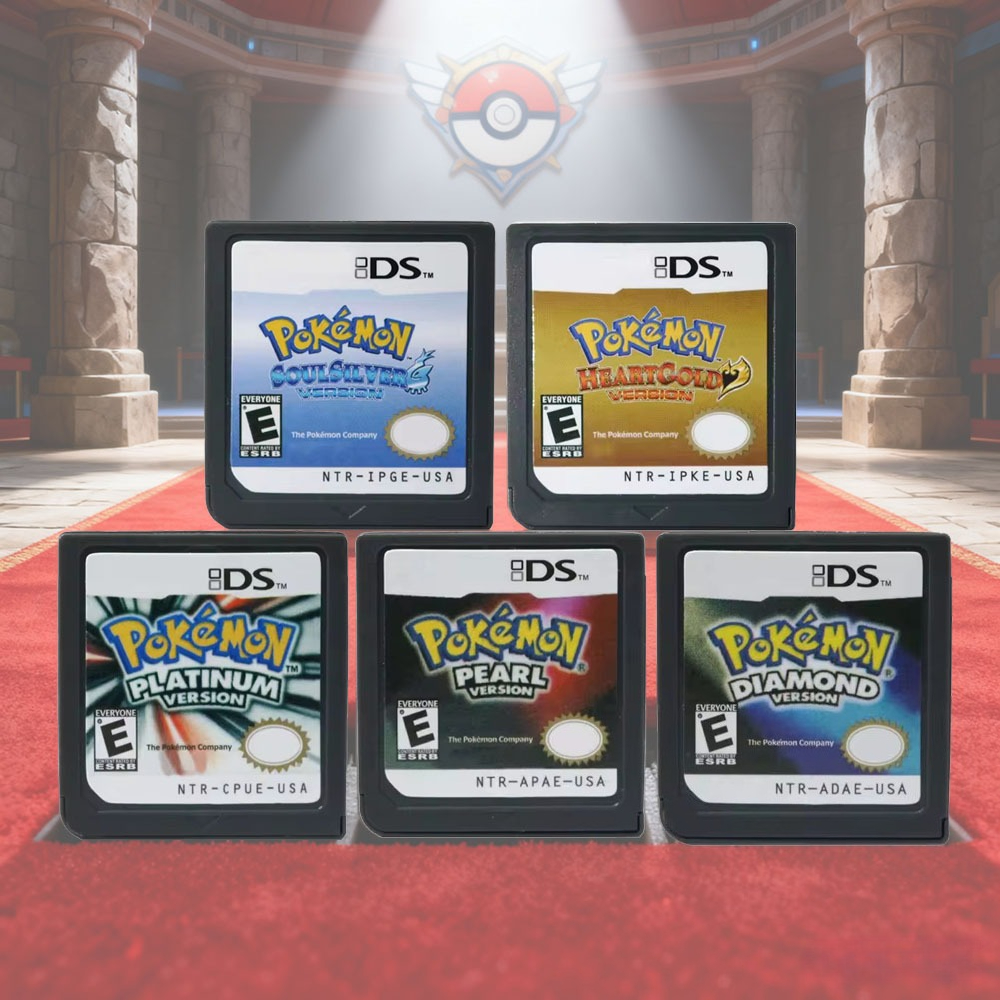 Kartrid Game Pokémon-Series DS Kartu Konsol Video Game Platinum Pearl Diamond HeartGold SoulSilver untuk NDS 3DS
