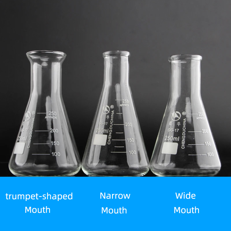 1 sztuka 50 ml-1000 ml stożkowa kolba Erlenmeyera ze szkła borokrzemowego do laboratorium chemicznego