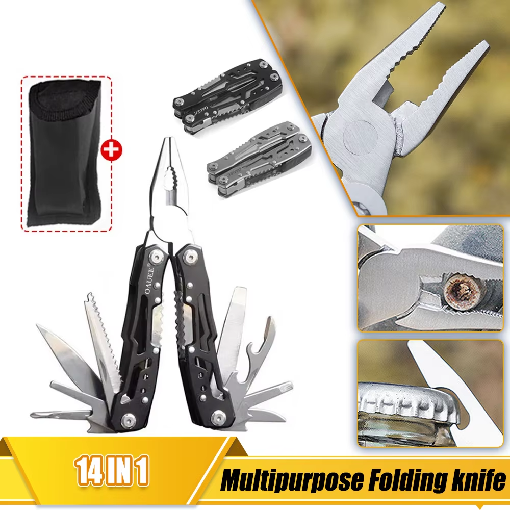 Edelstahl Multi-tool Zange Outdoor Kombination Messer Zange Klapp Tragbare Mehrzweck Zangen Werkzeuge
