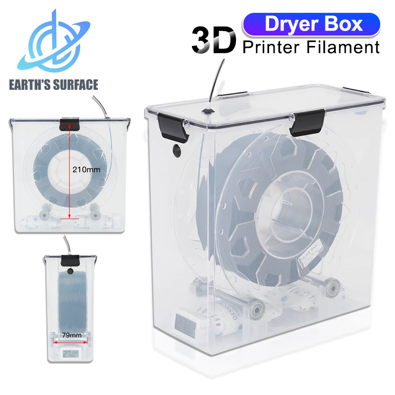 Piezas de impresora 3D, caja secadora de filamentos, monitoreo hermético y resistente a la humedad en tiempo Real para herramientas de impresora 3D, soporte de caja de almacenamiento