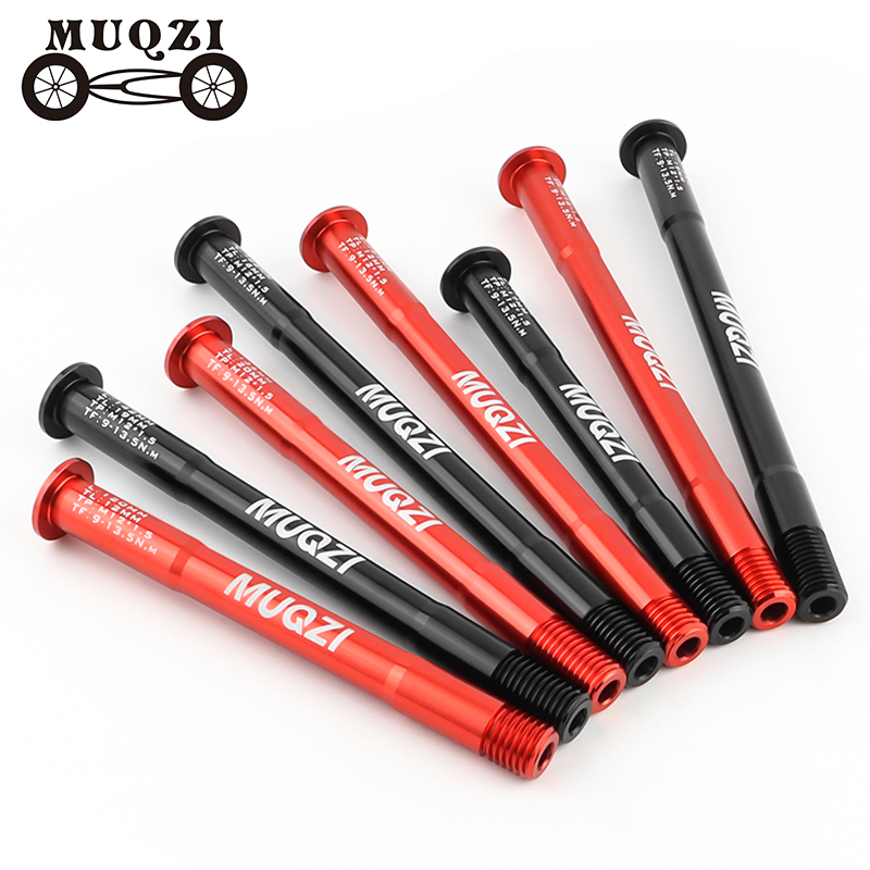 Muqzi bicicleta através do eixo m12x1.5 117 120 121 123 126 128 130 135 142 157 162 165 168 171 175 177 181mm eixo garfo espeto