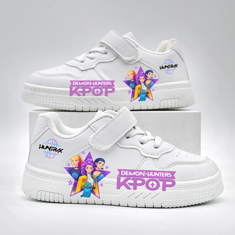 Estudante das crianças moda sapatos casuais crianças novo design kpop branco sapatos esportivos meninos meninas anti-deslizamento ao ar livre respirável tênis