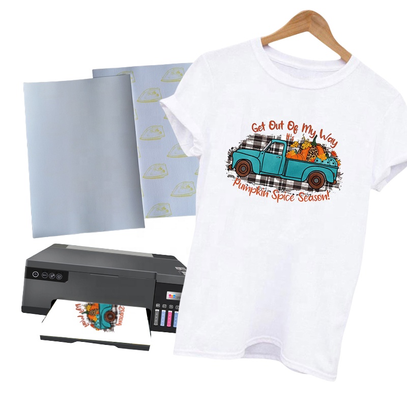 Papier de transfert de fer sur T-Shirt pour imprimante à jet d'encre, format A4, 20 feuilles de papier d'impression par transfert de chaleur pour tissu thermique de couleur claire