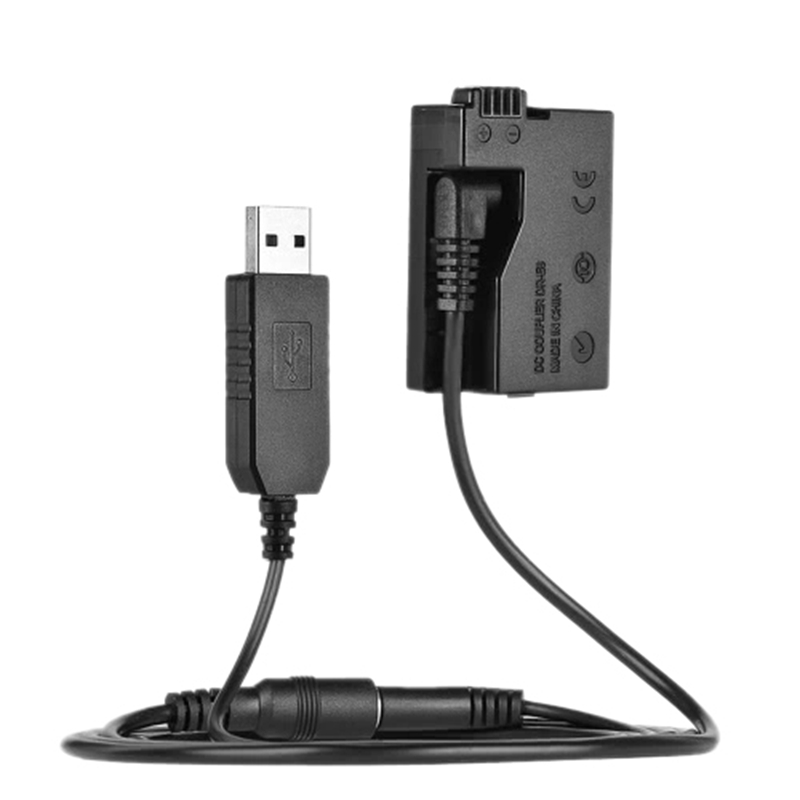 DR-E8 Dummy-Batterie mit DC Power Bank USB-Adapter Kabel Ersatz für LP-E8 für Canon EOS 550d 600d 650d 700d DSLR-Kameras