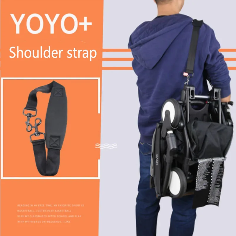 Acessórios para carrinho de bebê, alça de ombro para babyzen yoyo2/3/babyyoya/babytrono, alça de ombro portátil preta estável