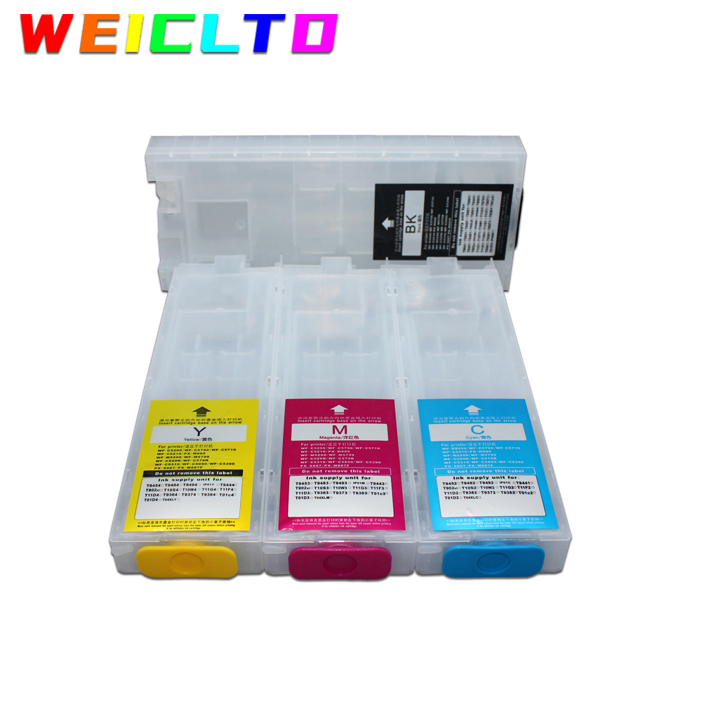 Cartucho de tinta de repuesto vacío de 600ML + 320ML para impresora Epson Workforce Pro WF-C5390 WF-C5890 WF-C5810 WF-C5310 sin Chip