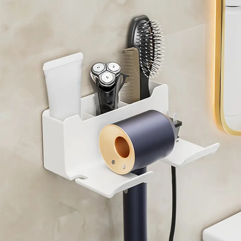 Hair Dryer Holder Wall Dryer Cradle Straightener Stand Hairdryer Organizer Box Toilet Blower Holder Shelf Bathroom Accessories