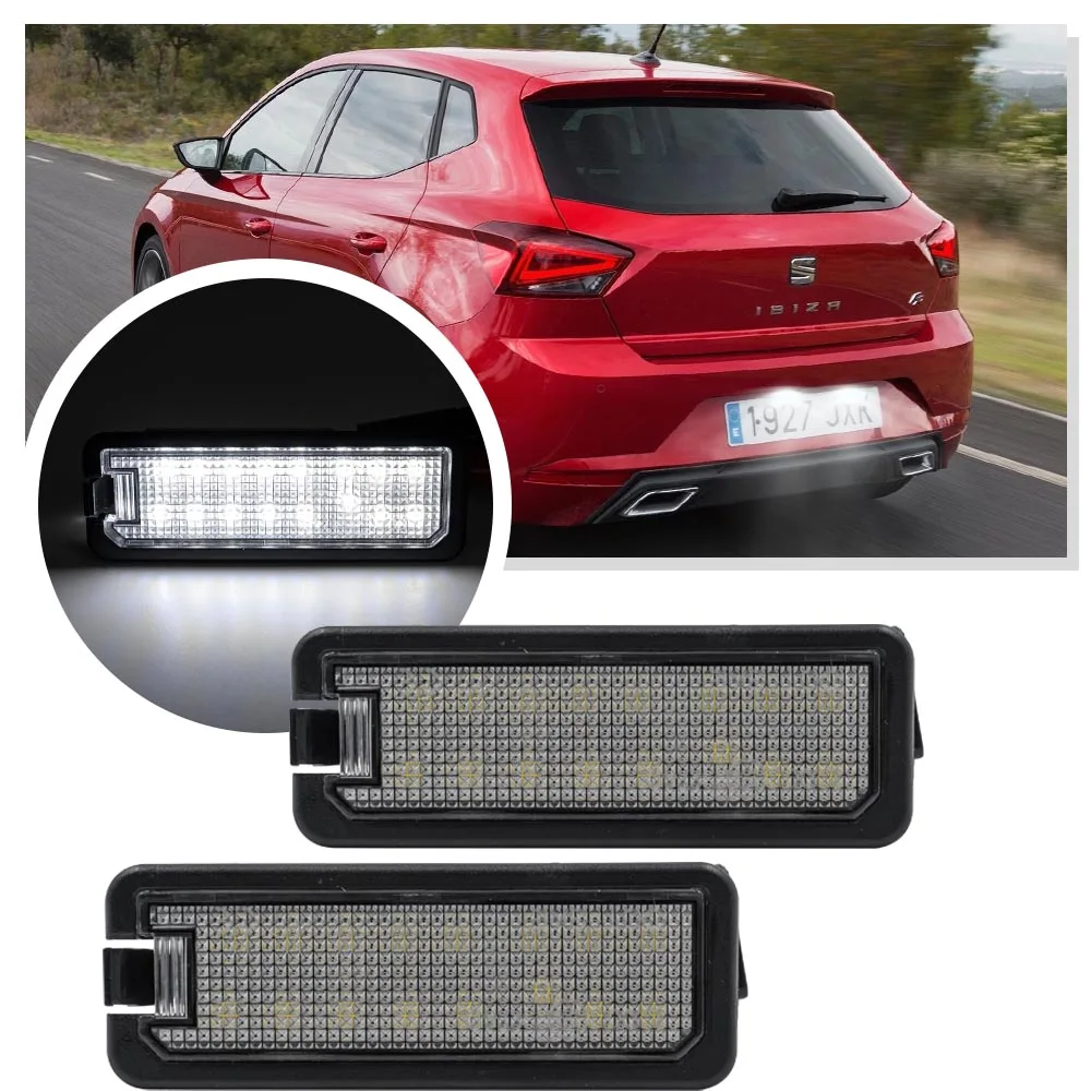 Для Seat Ibiza V 2018-2022, Leon, Toledo, Exeo, Altea 2006-2022: Светодиодный фонарь подсветки номерного знака, белый задний фонарь в сборе # 1K8943021C