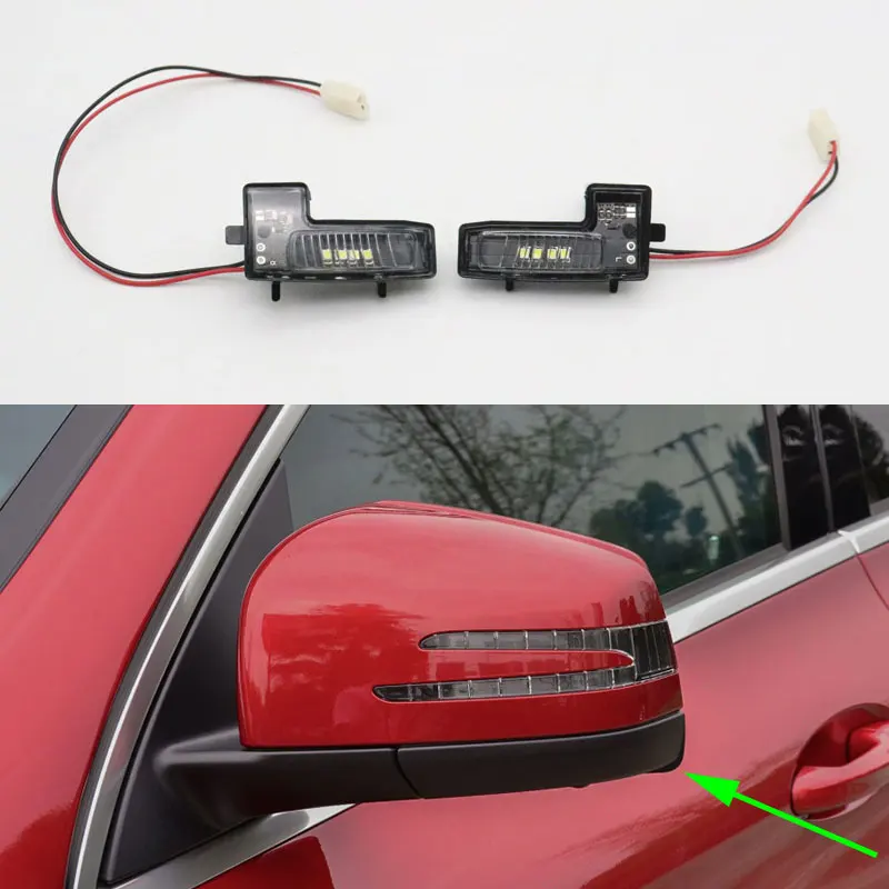 Для Mercedes-Benz GL W164 2009-2016G R M Class W166 2010-2015 GLE Class 2015-2019 GLS, боковое зеркало, приветственная лампа, лужайка светодиодный светильник