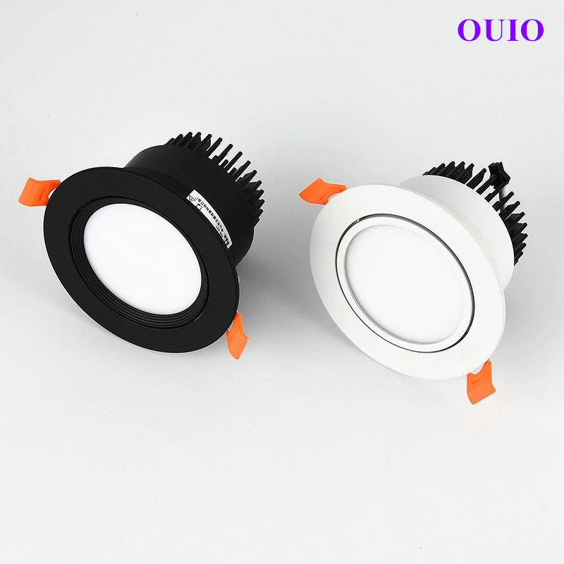 Lampu Downlight LED COB Dapat Diredupkan 5W 7W 9W 12W 15W 18W Lampu Sorot Langit-langit LED AC85-265V Lampu Langit-langit LED Pencahayaan Dalam Ruangan