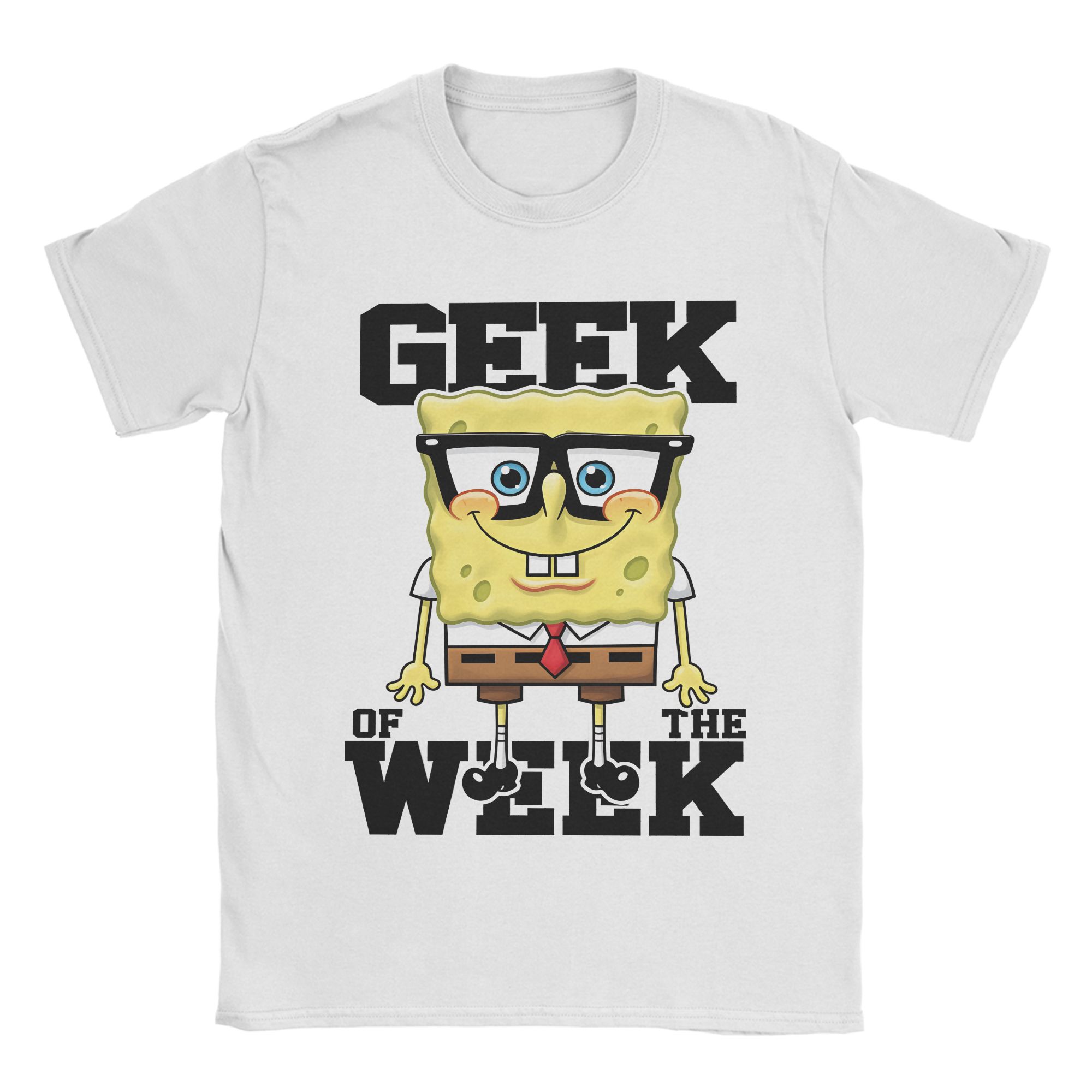 Neuartiges Spongebobs-T-Shirt für Herren, Rundhalsausschnitt, Baumwoll-T-Shirts, kurzärmelige T-Shirts, Geschenkkleidung