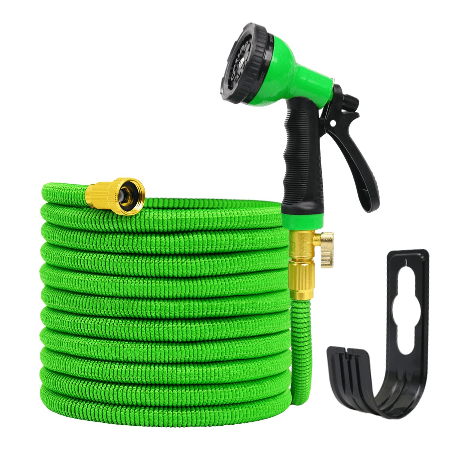 Gardenjoy 50-100ft Uitbreidbare Tuinslang Met Houder En 10 Sproeikop 3/4 Inch Flexibele Waterslang Huis Tuin Waterslang