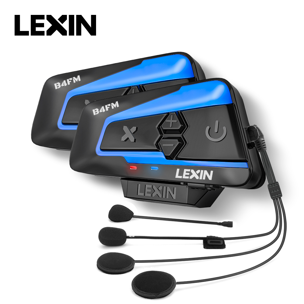 Lexin B4FM-X Bluetooth5.0 Interkom w kasku motocyklowym Zestawy słuchawkowe typu C, 10 zawodników Komunikacja bezprzewodowa Udostępnianie muzyki Moto