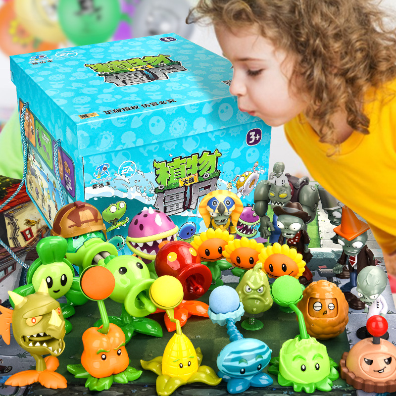 Nuevas plantas de rol vs. Zombies 2 Pvz, juguetes, conjunto completo, regalos de cumpleaños para niños, tirador de guisante, muñecas para niños, modelo de figura de acción, mapa actual