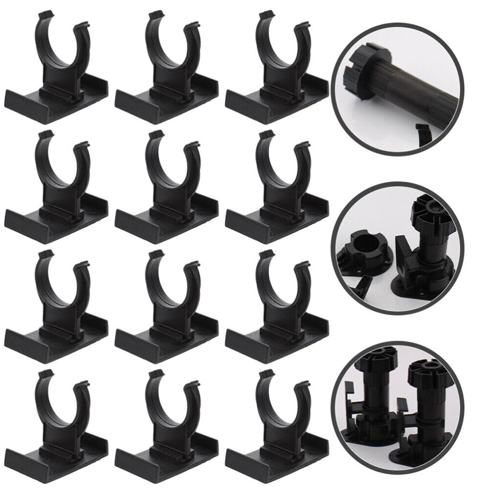 Perna ajustável armário pé, pés móveis, pernas do armário, Kick Board Clips, Hardware armário de cozinha, sofá mesa perna, 12pcs