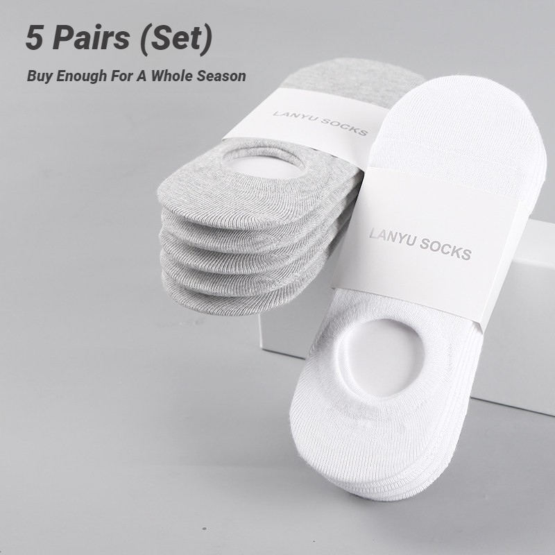 Mode Heren Onzichtbare Bootsokken Happy Male Enkelpantoffels Meia Multifit Casual Low Cut Sok