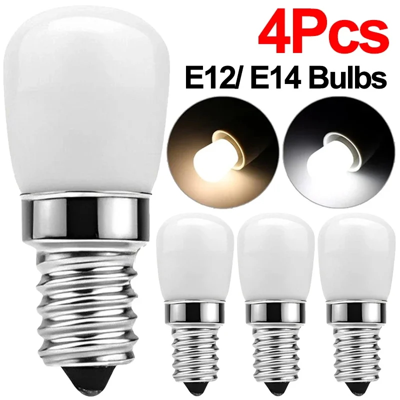 1/2/4 個 E14/E12 電球 220V LED 冷蔵庫ミニランプ交換キッチン冷蔵庫ディスプレイキャビネットライトミシンランプ